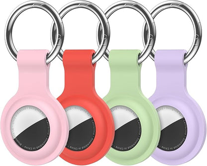 Compatible with AirTag Holder Case Keychain 4 Pack,for AirTag 2nd & 1st Generation Key Chain Ring Case Cover for Air Tag Holder GPS Tracker Air Tag 2nd gen Finders Air Tagholder for Kids,Bags,Luggages