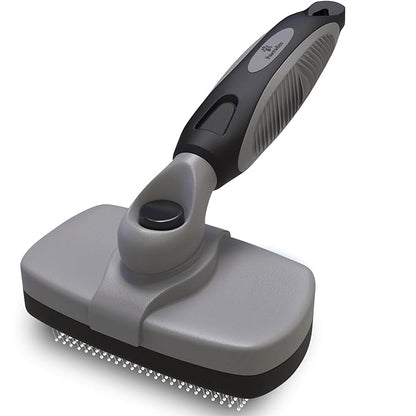 Deshedding Dog Brush for Shedding – Self Clean Cat Brush Deshedding & Grooming Tool for Long Haired and Short Haired Dogs, Slicker Brushes for Dogs, Skin-Friendly, Retractable Bristles, Easy to Clean