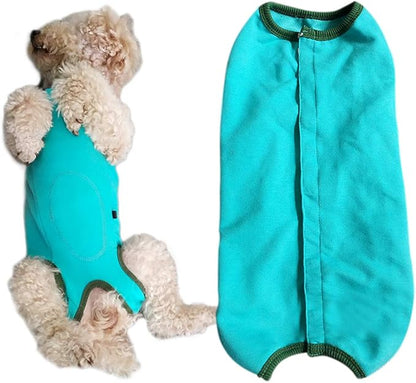 Dog’s Recovery Suit Post Surgery Shirt for Puppy, Wound Protective Clothes for Little Animals(Blue-xs)