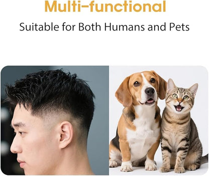 NebulaBloom 2-in-1 Pet Grooming Clipper wtih Vacuum Connector, Professional Hair Trimmer with Vacuum Collection System, 2-Speed Quiet Dog Grooming Kit,Cordless Trimmer Shaver for Dogs and Cats