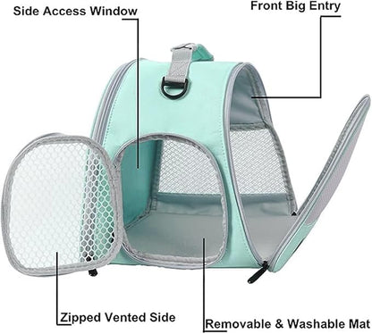 Breathable Guinea Pig Carrier Backpack with Nylon Mesh Window Portable Carrier for Guinea Pig, Bunny Bearded Dragon Bird Chinchilla Ferret Travel Outdoor
