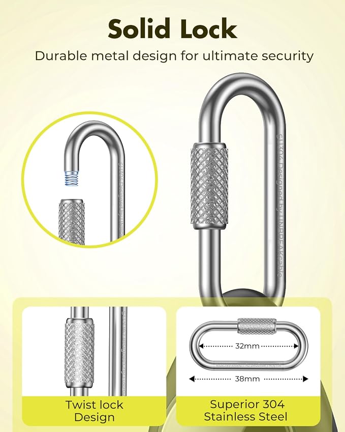 UNBREAKcable for AirTag Holder Case with Professional Carabiner, 4 Pack | Waterproof, Shockproof, Hold Securely, Easy to Install, Protective AirTag Keychain for Keys, Pets, Luggage-4 Trans Colors