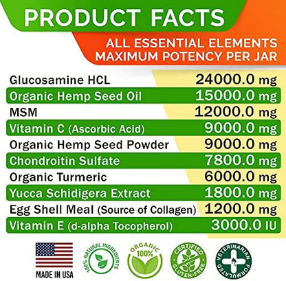 Advanced Joint Hemp Chews for Dogs Mobility - Hip & Joint Pain Relief Chews