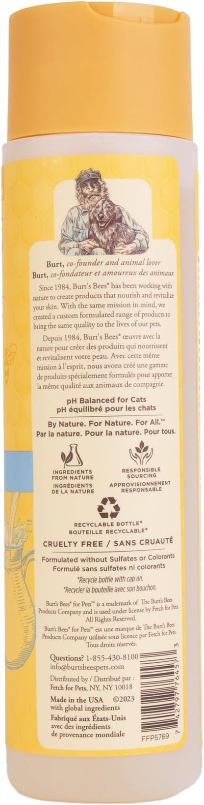 Burt's Bees for Pets Tearless Kitten Shampoo with Buttermilk and Honey, Gentle Cat Shampoo for Itchy Skin and Sensitive Coats, Easy Rinse Low Lather Formula, 99.3% Natural Origin, 10 Fl Oz