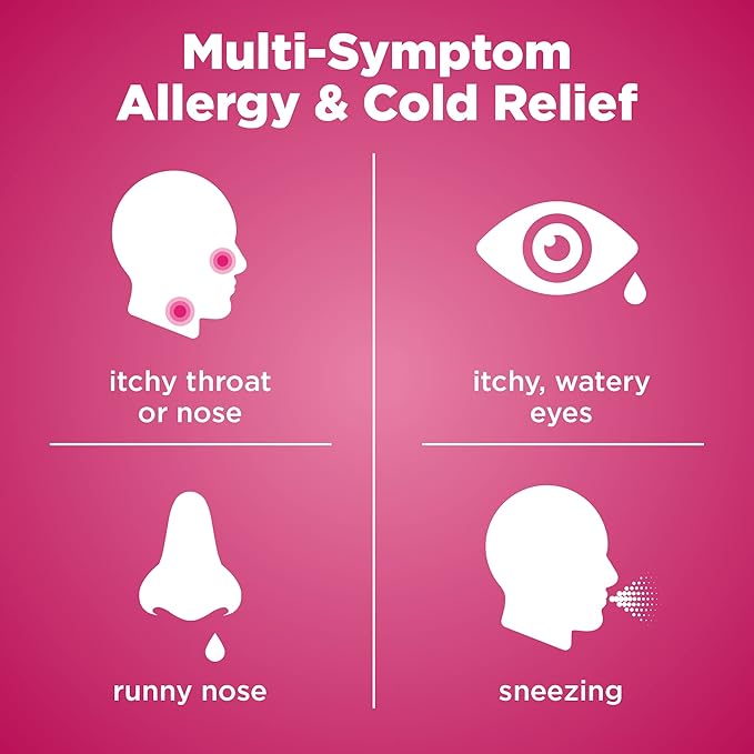 Amazon Basic Care Allergy Relief Diphenhydramine HCl 25 mg, Antihistamine Tablets for Symptoms Due to Hay Fever and Upper Respiratory Allergies, Mini-Tabs, 100 Count