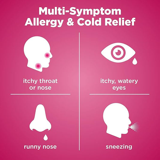 Amazon Basic Care Allergy Relief Diphenhydramine HCl 25 mg, Antihistamine Tablets for Symptoms Due to Hay Fever and Upper Respiratory Allergies, Mini-Tabs, 100 Count