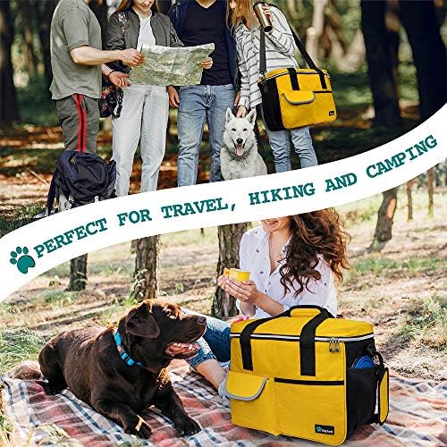PetAmi Dog Travel Bag Organizer, Pet Supplies Diaper Tote, Yellow Medium