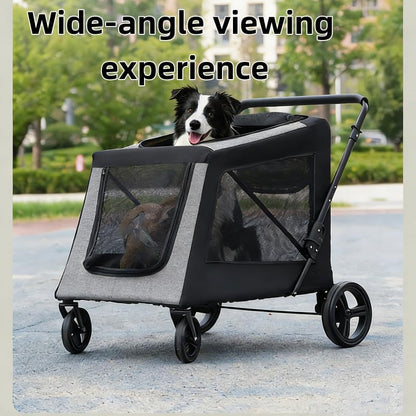 Large Dog Stroller for Large Dogs, Pet Stroller Up to 130lbs
