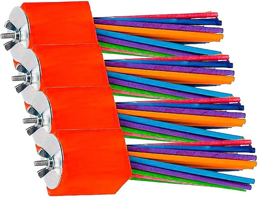 Super Bird Creations - SB301 Chewable Paper Party Bird Toy with Colorful Lollipop Sticks - Ringnecks Medium Conures Parrot - Chew Enthusiasts - Enriching Bird Toys for Medium to Large Birds - 4-Pack