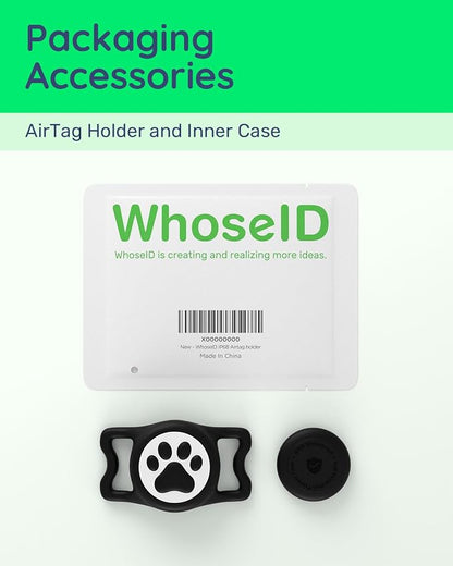 IP68 Waterproof Dog AirTag Holder for Dog Collar, Soft, Stretchy Silicone | Full-Body Protection, Easy Tool-Free Installation, Quiet, No-Dangle Fit, Lightweight, Fits Dog & Cat Collars of All Widths