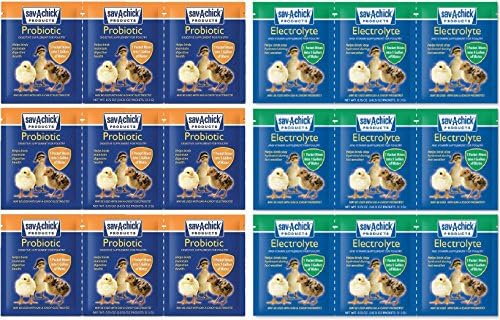 18 Piece Bundle - 9 Packets of Sav-A-Chick Electrolyte and Vitamin Plus 9 Packets of Sav-A-Chick Probiotic