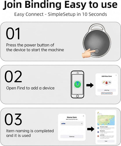 GPS Tracker for Dogs/Cats, Real-Time Tractive GPS Dog Tracker Device | Dog/Cat Tracker Pet Location Tracking with Collar, No Monthly Fee/No SIM Card, Works for iOS Find My, IP68 Waterproof