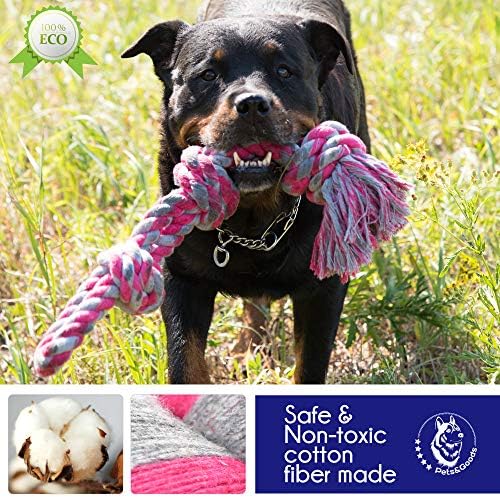Pets&Goods Rope Chew Toy for Large & Medium Dogs – Heavy-Duty Cotton Tug Toy for Chewing, Fetch & Dental Health – Durable, Washable, Eco-Friendly