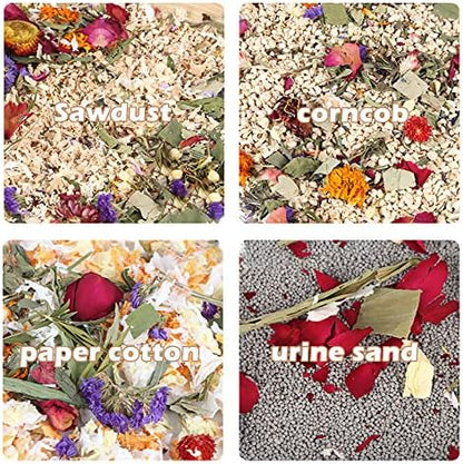 Natural Grain Flower&Herb Hamster Habitat Cage Accessories Bedding Decor