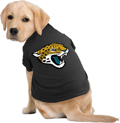 Littlearth NFL Jacksonville Jaguars Pet T-Shirt, Team Color, X-Small