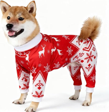 Xqpetlihai Dog Onesie Surgery Recovery Suit for Medium Large Dogs Recovery Shirt for Abdominal Wounds or Skin Diseases Bodysuit Dogs Pajamas(CH,XXL)