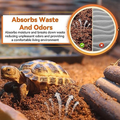 Legigo 8 Pack Coconut Fiber Substrate, Natural Coco Coir Reptile Bedding