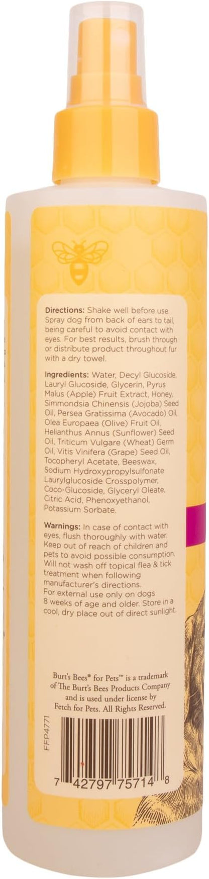 Burt's Bees for Pets Waterless Shampoo Spray for Dogs, Apple & Honey, No-Rinse Dry Dog Shampoo for All Dogs and Puppies, pH Balanced, No Sulfates, Parabens, Phthalates, 10 Fl Oz - 3 Pack