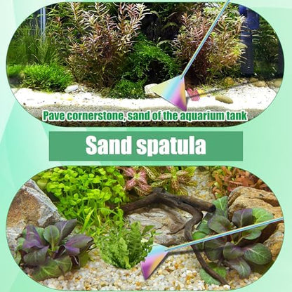 Aquarium Aquascape Tools Kit, 4 Pcs Stainless Steel Aquascaping Set