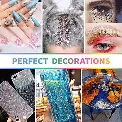 Renfio Holographic Bat Shape Confetti Glitter for Resin,1.75 Oz 50g