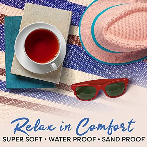 scuddles Waterproof Picnic Blanket 60" x 60" for Beach, Camping and Travel