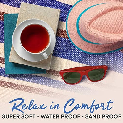 scuddles Waterproof Picnic Blanket 60" x 60" for Beach, Camping and Travel