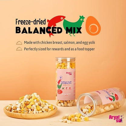 Arya Sit! - Freeze-Dried Single Ingredient Dog Treats & Food Topper (Balanced Mix)