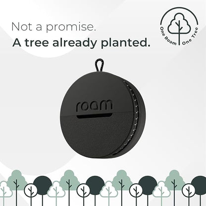 ROAM SMART TRACKER - Bluetooth Tracker & Item Locator for Keys, Luggage, Kid & Pet Gear, (iOS, Android), No App or Subscription, Fast Setup, Waterproof, 1-Pack, Black