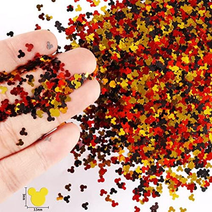 Renfio Mickey Mouse Shape Confetti Glitter for Resin 1.75 Oz 50g