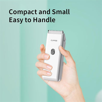 Handy Dog Cat Clippers - Professional Cordless Grooming Tools - Low Noise Pet Hair Trimmer Kit, AP005, White