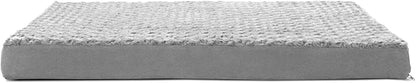 Furhaven Orthopedic Dog Bed for Large Dogs w/ Removable Washable Cover, For Dogs Up to 95 lbs - Ultra Plush Faux Fur & Suede Mattress - Chocolate, Jumbo/XL