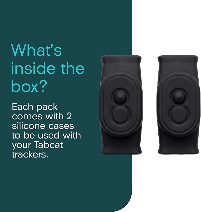 Tabcase v2 Protective Cases (2 Pack) for Loc8tor TabCat Pet Collar Locator v2 (Black)