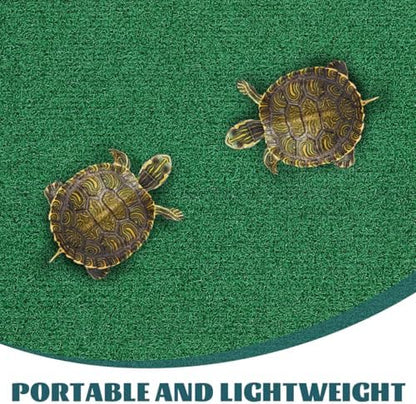 Abaodam Realistic Grass Mat for Turtle Basking Platform Durable Artificial Turf for Aquatic Terrariums Lightweight Lawn Carpet for Reptile Ramps and Fish Tanks, 39.3X19.6in