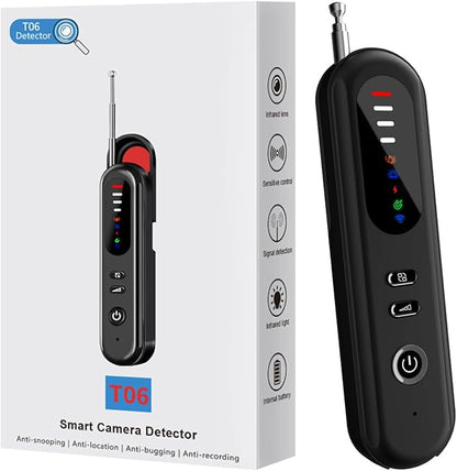 Hidden Camera Detector, Anti-Spy Camera Finder, RF Signal & WiFi Scanner, GPS Tracker & Bug Detector, 6 Modes Portable Privacy Protector for Travel, Hotel, Car, Bathroom– Spy Device Detection Pen