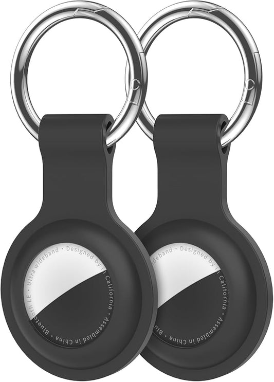 Compatible with AirTag Holder Case Keychain 2 Pack,for AirTag 2nd & 1st Generation Key Chain Ring Case Cover for Air Tag Holder GPS Tracker Air Tag 2nd gen Finders Air Tagholder for Kids,Bags,Luggages