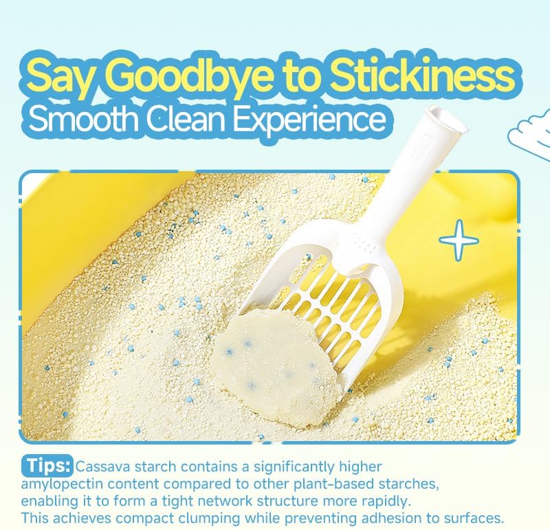 Cassava cat Litter,Rapid Clumping Non Sticking 11lb (2-Pack)