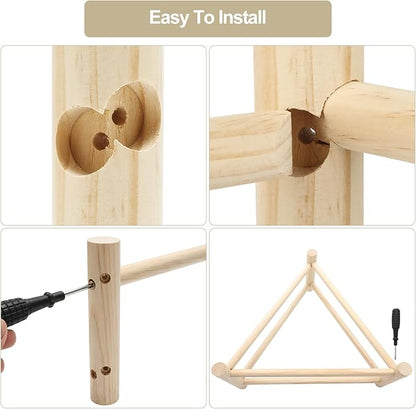 16.5" Extra Long Baby Chicken Perch Toys Supplies,Double-Sided Flip Chick Roosting Bar for Brooder, Chick Starter Kit for Coop Accessories