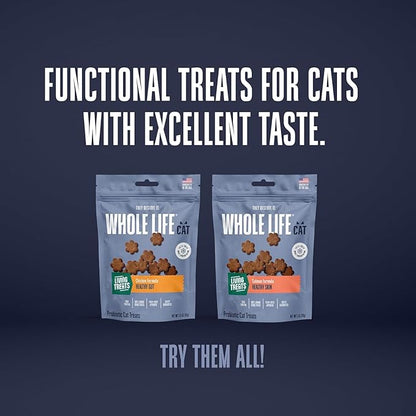 Whole Life Pet Living Treats for Cats – Healthy Gut with Chicken and Yogurt – Human Grade, Probiotics, Easy Digestion, Sensitive Stomachs - Made in The USA (Pack of 2)