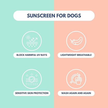 Spark Paws Sunblock Dog T-Shirt, SPF30 Protection, Lightweight Breathable Quick Dry for Dogs with Sensitive Skin - Peach & Mint (Set of 2) - 5XL