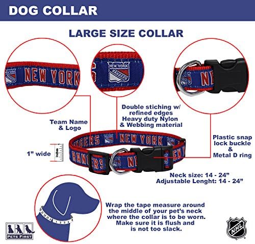 Pets First NHL Collar for Dogs & Cats. Adjustable, Cute, & Stylish! The Ultimate Hockey Fan Collar!