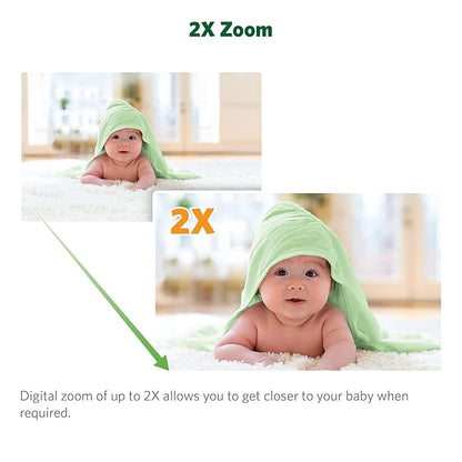 LeapFrog LF2423 Baby Monitor – 2.8” IPS LCD Screen, 1000ft Range, Night Vision, 2‑Way Audio, Lullabies, Temperature Sensor, Secure No‑WiFi Transmission