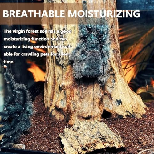 BNOSDM 2PCS Reptile Soil Substrate,Fluffy Small-Strand Reptile Substrate,Natural Terrarium Bioactive Soil Bedding for Snakes, Lizards, Tortoises Tarantulas,Lizards