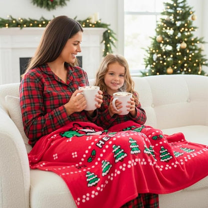 Franco Collectibles Sanrio Hello Kitty Ugly Sweater Christmas Blanket, Super Soft Holiday Cozy Plush, 70 in x 50 in, (Officially Licensed Product)