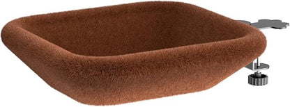 Cat Bed for Desk -Rotating Silent Stability, Cat Desk Bed with Elasticity Memory Sponge, Removable Washable Bed Cover, Soft Comfortable, Suitable for Home & Office (Brown)