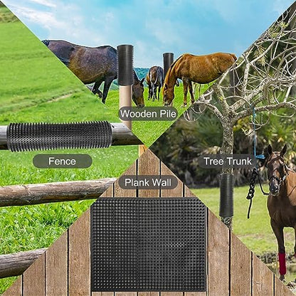 2 Pack Middle Livestock Scratching Post Pads.Horse Scratching Brush