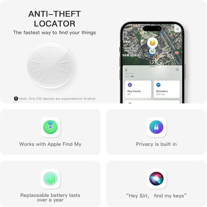Car GPS Tracking Device for Vehicles,Cars etc,2PCS Real Time Mini Hidden Car GPS Tracker for Vehicles with Waterproof Case, Vehicles Tracker Works with Find My (iOS Only), No Monthly Fee
