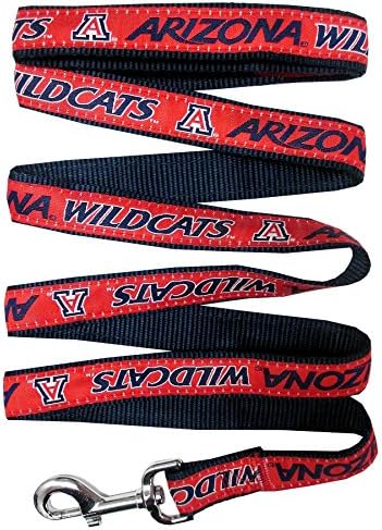 NCAA PET Leash, Medium, Arizona Wildcats, Shiny & Colorful Leash for Dogs & Cats Licensed by The NCAA