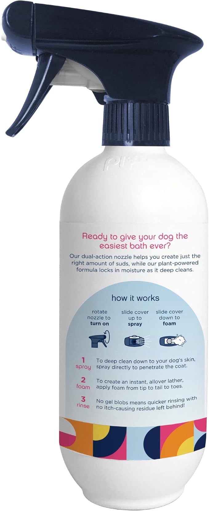 Pet Life Unlimited Dog Shampoo and Conditioner 2-in-1 Spray, 16 oz, Plant-Based, Vanilla Ginger Scent, Gentle Foaming Spray for Hydrating, Cleansing & Deodorizing, Made in USA (Pack of 1)