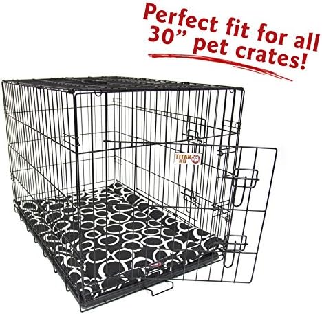 30" Fusion Black Crate Dog Bed Mat By Majestic Pet Products