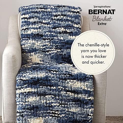 Bernat Blanket Extra Thick Chunky Yarn for Crocheting, Coal